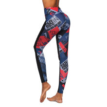 Nuevos pantalones de yoga divertidos sin costuras con estampado hueco para mujer pantalones de chándal con levantamiento de glúteos leggings